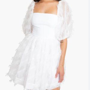 Black Halo Pepper Mini White Dress